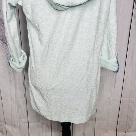 Columbia Hooded Top Seafoam Green Lightweight Pullover Drawstring Hoodie Sz M - Picture 9 of 9